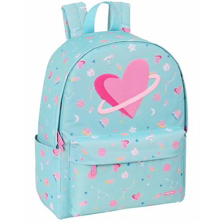 Sac à dos scolaire fille cmp motif espace polyester Bleu / vert / clair / bleu 1 - vertbaudet enfant 