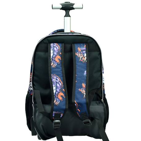Trolley garçon sac à dos dinosaure t-rex 48 cm Noir / orange / bleu 3 - vertbaudet enfant 