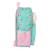 Sac à dos enfant fille en tissu imprimé cartoon oreilles de lapin na ! Na ! Na ! Surprise Bleu / vert / clair / bleu 2 - vertbaudet enfant 