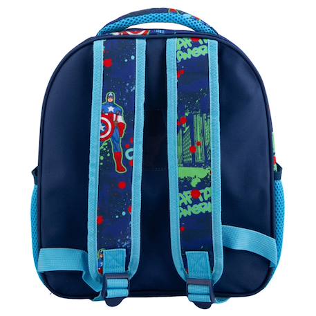 Sac à dos captain america polyester avengers Bleu marine 2 - vertbaudet enfant 
