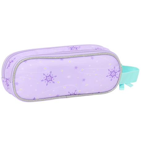Trousse double compartiment la reine des neiges imprimé disney frozen 21 cm Blanc / violet / bleu 2 - vertbaudet enfant 