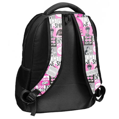 Sac à dos 2 compartiments barbie 'born to play' 41 cm Noir / rose 2 - vertbaudet enfant 