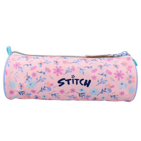 Trousse stitch ronde 20 cm fleurs et zip lilo_et_stitch Bleu / bleu / ciel / bleu 2 - vertbaudet enfant 