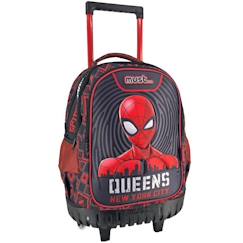 Trolley scolaire spider-man new york city 3 compartiments 45 cm  - vertbaudet enfant