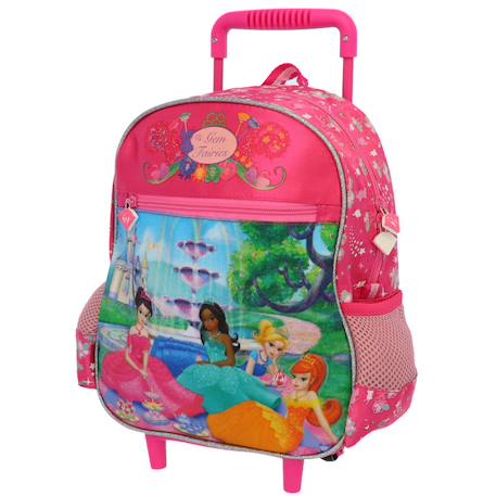 Sac à dos à roulettes maternelle - princesse fairies - fille Rose 1 - vertbaudet enfant 