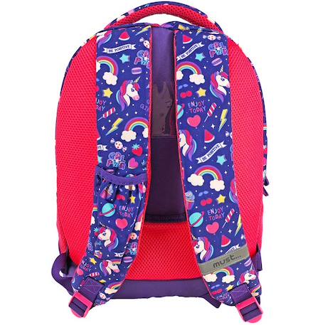 Sac à dos fille licorne polyester imprimé Bleu marine 2 - vertbaudet enfant 