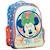 Sac à dos scolaire minnie motif fleurs en synthétique Blanc / rose / bleu 1 - vertbaudet enfant 