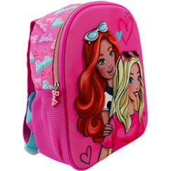 Sac à dos maternelle 3d barbie personnages et coeurs 32 cm  - vertbaudet enfant