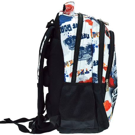 Sac à dos scolaire monster truck imprimé no fear 45 cm Blanc / noir / bleu 2 - vertbaudet enfant 