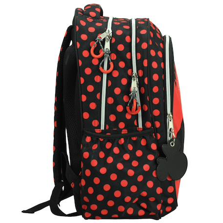 Sac à dos scolaire polyester motif pois minnie Rouge / bleu / jaune 3 - vertbaudet enfant 