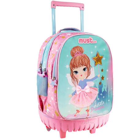 Sac à dos à roulettes - little princess 45 cm trolley - fille Multicolore 1 - vertbaudet enfant 