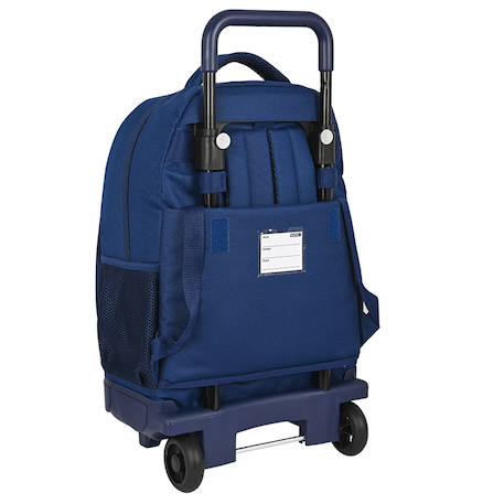 Sac à dos trolley garçon university avec base rigide et 2 compartiments 45 cm Bleu / rouge 3 - vertbaudet enfant 