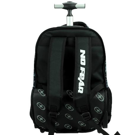 Sac à dos à roulettes no fear robot 48 cm - trolley scolaire Noir / blanc / gris 3 - vertbaudet enfant 