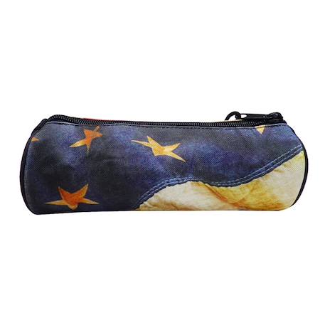 Trousse ronde usa vintage imprimée – unkeeper Blanc 2 - vertbaudet enfant 