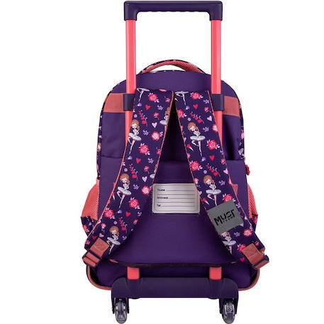 Sac à dos trolley fille 45 cm ballet nba – 3 compartiments zippés Bleu 2 - vertbaudet enfant 