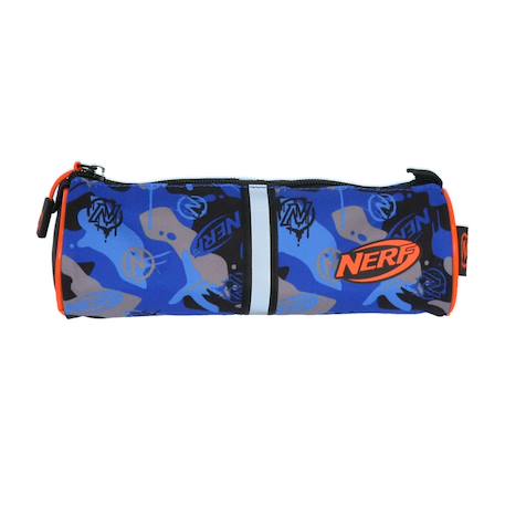 Nerf - trousse ronde scolaire playground - bleu camouflage - enfant Bleu 2 - vertbaudet enfant 