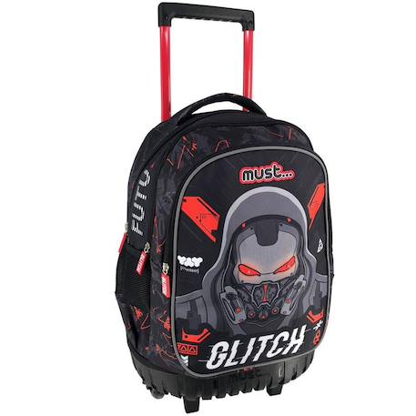 Garçon-Accessoires-Cartable, trousse-Sac à dos chariot primaire glitch 3 compartiments 30l 45x34x20 cm must