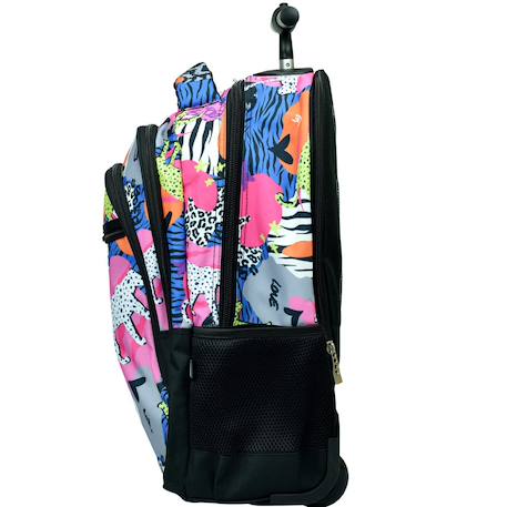 Sac à dos à roulettes fille - motif savane Multicolore 3 - vertbaudet enfant 