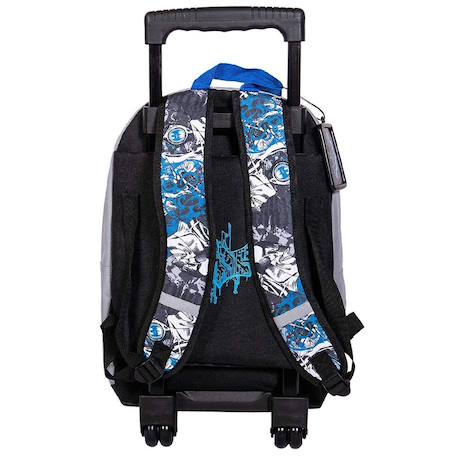 Sac à dos trolley batman en tissu imprimé 2 compartiments 41 cm Gris / bleu / noir 2 - vertbaudet enfant 
