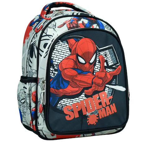 Sac à dos enfant spiderman 12l zippé 30x25x15 cm Blanc / gris 1 - vertbaudet enfant 