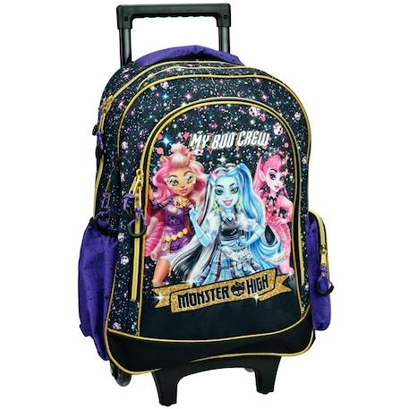 Sac à dos à roulettes monster high crew 46 cm trolley haut de gamme Multicolore 1 - vertbaudet enfant 