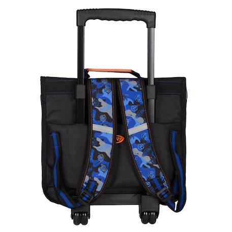 Cartable trolley garçon 2 compartiments nerf playground 38 cm Bleu / orange / gris 3 - vertbaudet enfant 