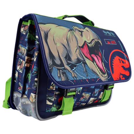 Sac à dos scolaire jurassic world polyester imprimé dinosaures Bleu / bleu / ciel / blanc 1 - vertbaudet enfant 