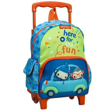 Garçon-Accessoires-Cartable, trousse-Sac à dos trolley maternelle imprimé singes fisher price