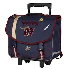 -Cartable trolley garçon harry potter quidditch en textile résistant 38 cm