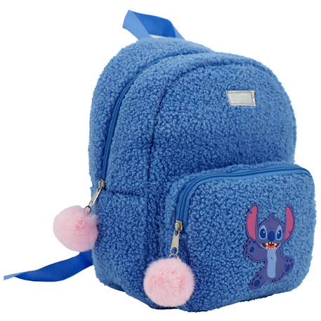 Sac à dos fille peluche stitch en teddy fleece Bleu / bleu / ciel / blanc 1 - vertbaudet enfant 