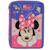 Trousse fille remplie 2 compartiments tissu imprimé hello minnie 21 cm Violet/rose 1 - vertbaudet enfant 