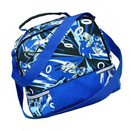 Sac repas isotherme sonic en tissu motif hérisson Blanc / bleu / bleu 2 - vertbaudet enfant 