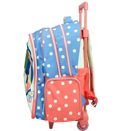 Sac à dos à roulettes fille - imprimé minnie flowers - licence disney Rose/multicolore 4 - vertbaudet enfant 