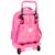 Sac à dos à roulettes benetton heart 45 cm trolley haut de gamme Multicolore 2 - vertbaudet enfant 