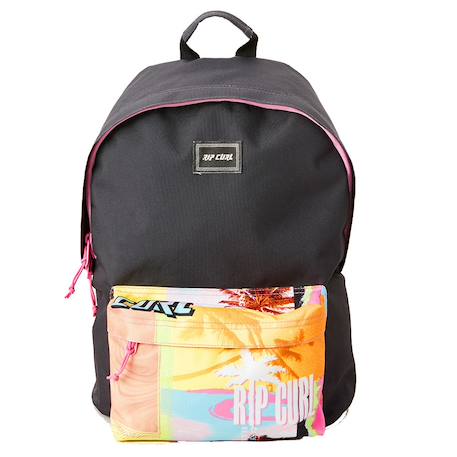 Sac à dos scolaire avec trousse rip curl double dome 2 compartiments Rose 2 - vertbaudet enfant 