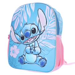 -Sac à dos maternelle stitch hawai en tissu synthétique imperméable 32 cm