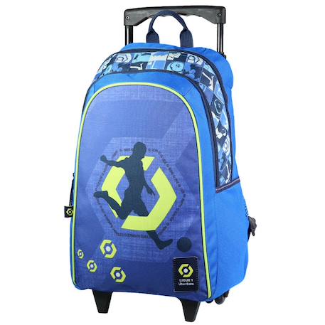 Sac à dos trolley garçon ligue 1 bagtrotter 45 cm polyester 2 compartiments zippés Bleu 1 - vertbaudet enfant 