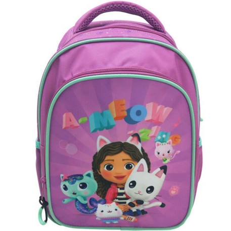 Sac à dos maternelle fille gabby et la maison magique meow 30 cm Violet 3 - vertbaudet enfant 