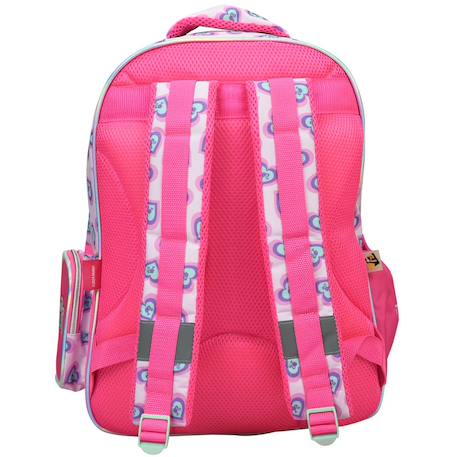 Sac à dos barbie en tissu synthétique brillant à motif cœur Rose 2 - vertbaudet enfant 