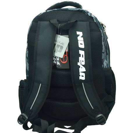 Sac à dos enfant imprimé tigre en tissu résistant Noir / gris / blanc 3 - vertbaudet enfant 