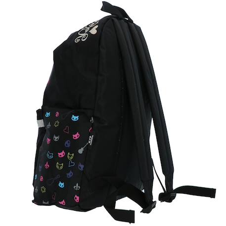 Sac à dos scolaire fille sugar & babe mysterious cats pop-rock 45 cm Noir / blanc / gris 3 - vertbaudet enfant 