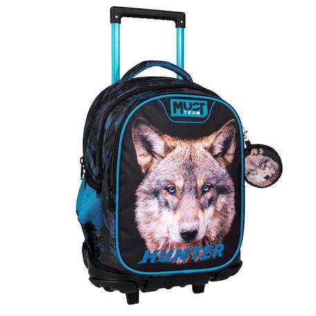 Sac à dos à roulettes must loup hunter 45 cm trolley Multicolore 1 - vertbaudet enfant 