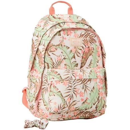 Sac à dos scolaire rip curl double dome avec chouchou - 41 cm Ecru/sable 1 - vertbaudet enfant 
