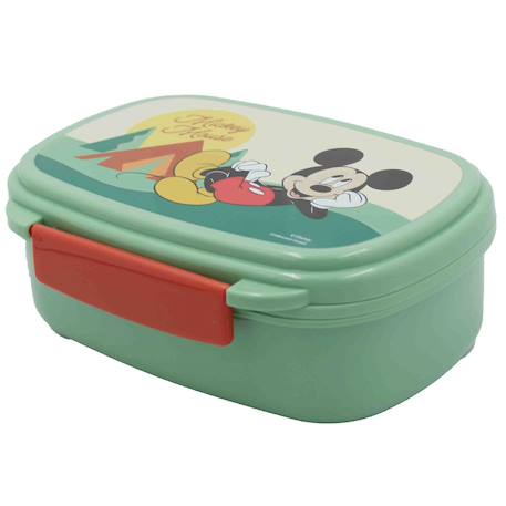 Boîte repas mickey mouse en pvc avec cuillère et fourchette 17 x 12 x 7 cm Transparent 3 - vertbaudet enfant 