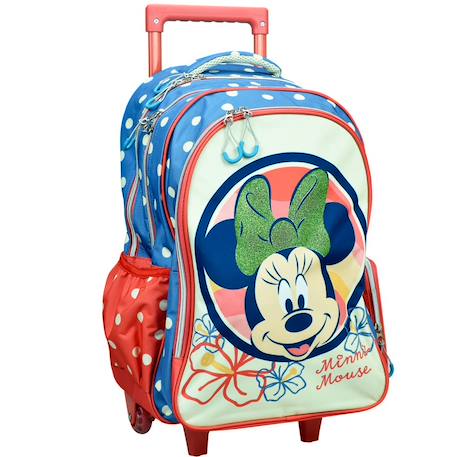 Fille-Sac à dos à roulettes - imprimé minnie flowers - licence disney