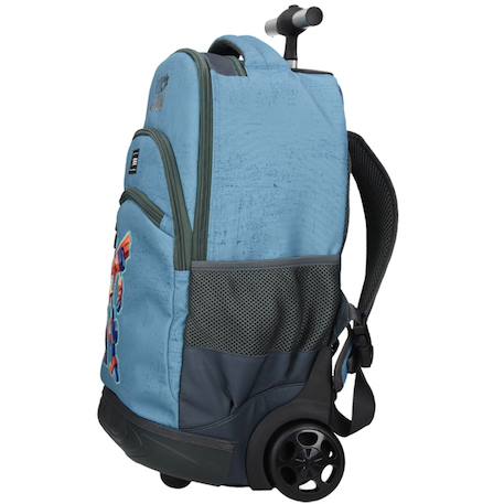 Sac à roulettes street robots 47 cm Bleu / gris 3 - vertbaudet enfant 