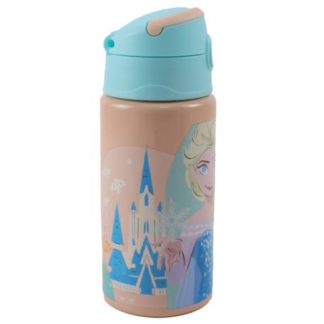 Gourde enfant aluminium à clapet la reine des neiges 50 cl - reine_des_neiges Blanc / marron 4 - vertbaudet enfant 