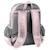 Sac à dos scolaire fille cheval 'curious and brave' avec 2 compartiments 38 cm Blanc / rose / gris 2 - vertbaudet enfant 