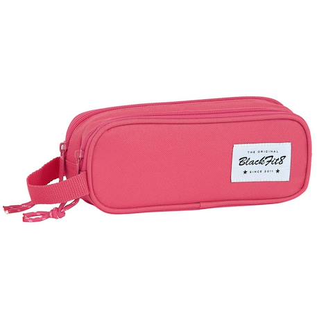 Trousse rectangulaire 2 compartiments en toile rembourrée Rose 1 - vertbaudet enfant 
