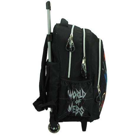 Trolley scolaire garçon spider-man en textile Noir / rouge / bleu 3 - vertbaudet enfant 